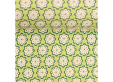 Baumwolle - Julia Blumen kiwi grün